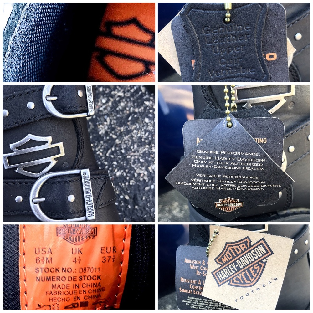 SALE🎄NWT 5 Star Harley Davidson Black Stud Moto - Picture 7 of 9